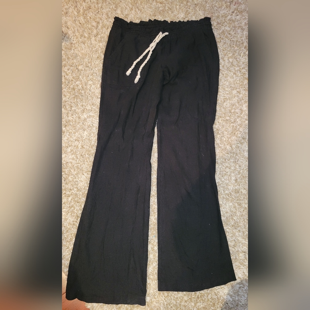 Roxy Black Wide-Leg Pants